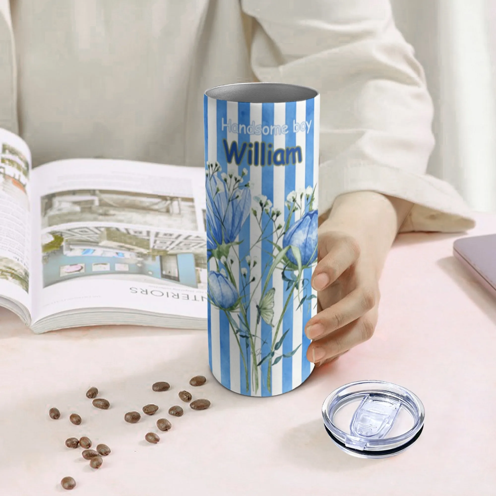 Personalized 20 ounce water cup customized name travel cup stainless steel water cup insulated water cup view 3