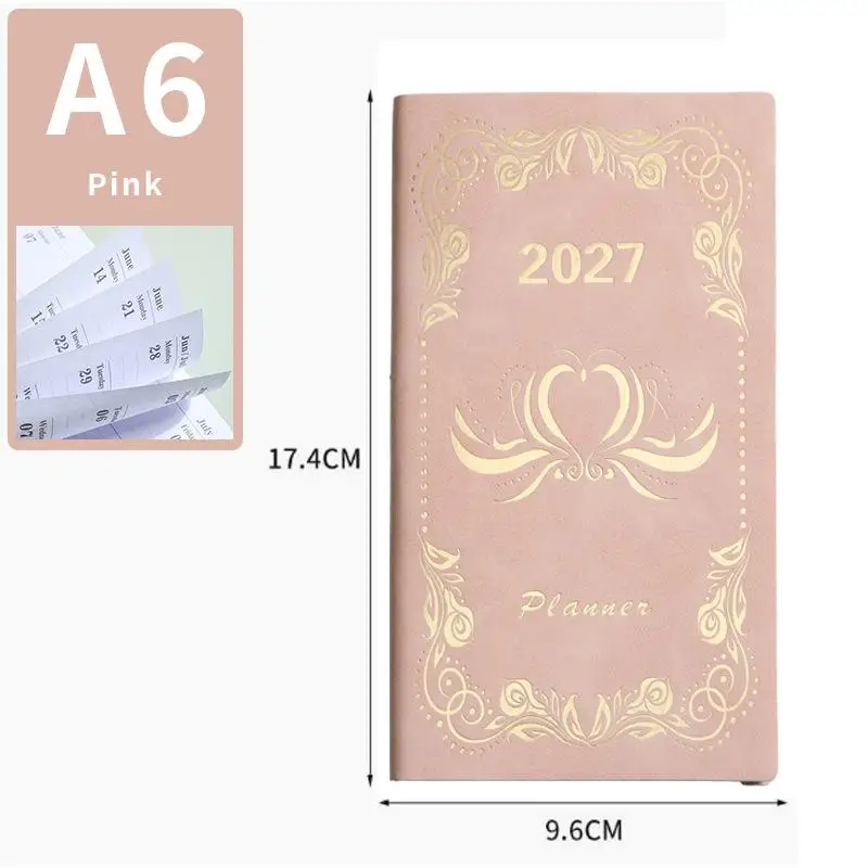Diary Notebooks 365 Time Management Planner 2027 Portable A6 Daily Planner Calendar