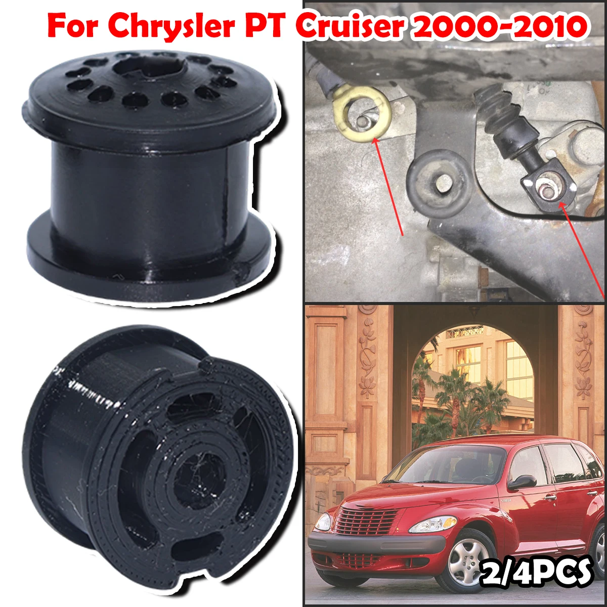 

For Chrysler PT Cruiser 2000-2010 Shift Cable Bushing Kit MT Gear Selector Linkage Repair Grommet Replacement Smooth Shifting