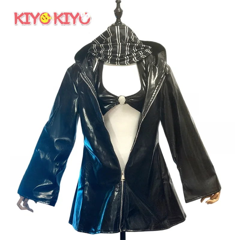 KIYO-KIYO Anime Ikazuchi For Collection Cosplay Costum Ikazuchi PU Coat Top Halloween Costumes