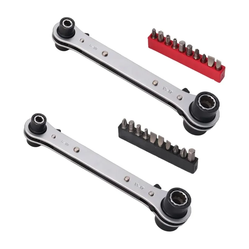 

Регулируемый ключ с трещоткой, инструменты 45, стальная конструкция, эффективная работа, компактный ключ, ключ с трещоткой с двойной головкой