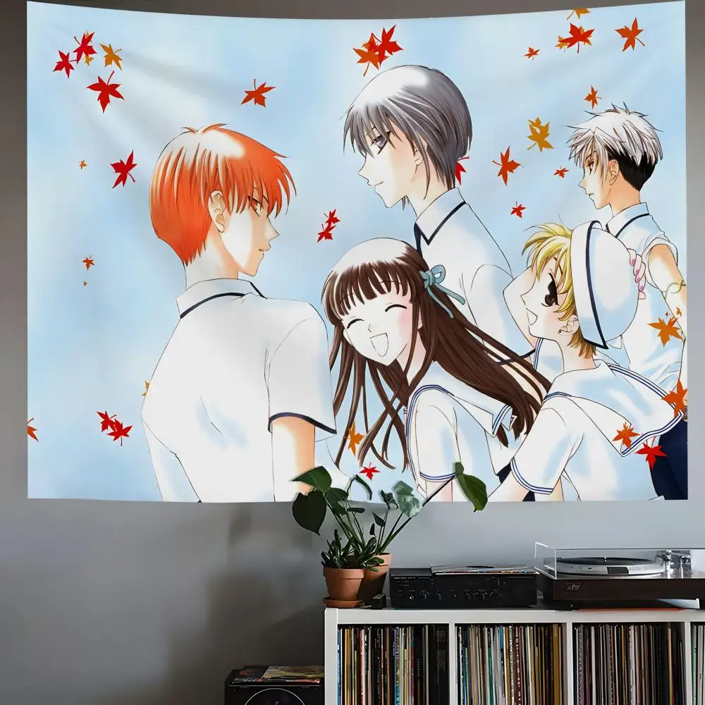 Classic anime Fruits Basket Tapestry Multipurpose Home Art for Living Room Bedroom Dorm High Quality Soft Fabric