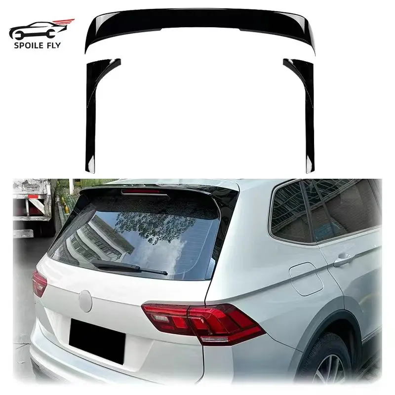 

2017 To Up For Volkswagen For VW Tiguan MK2 Look Rline Rear Side Spoiler Window Wing Tuning By ABS Gloss Black Carbon Fiber