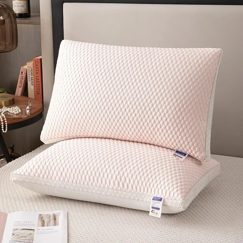 1PC Cool Bean Ice Silk Pillow Down Alternative Microfiber Filling Breathable Cooling Summer Pillow Not Easy To Collapse 48x74cm