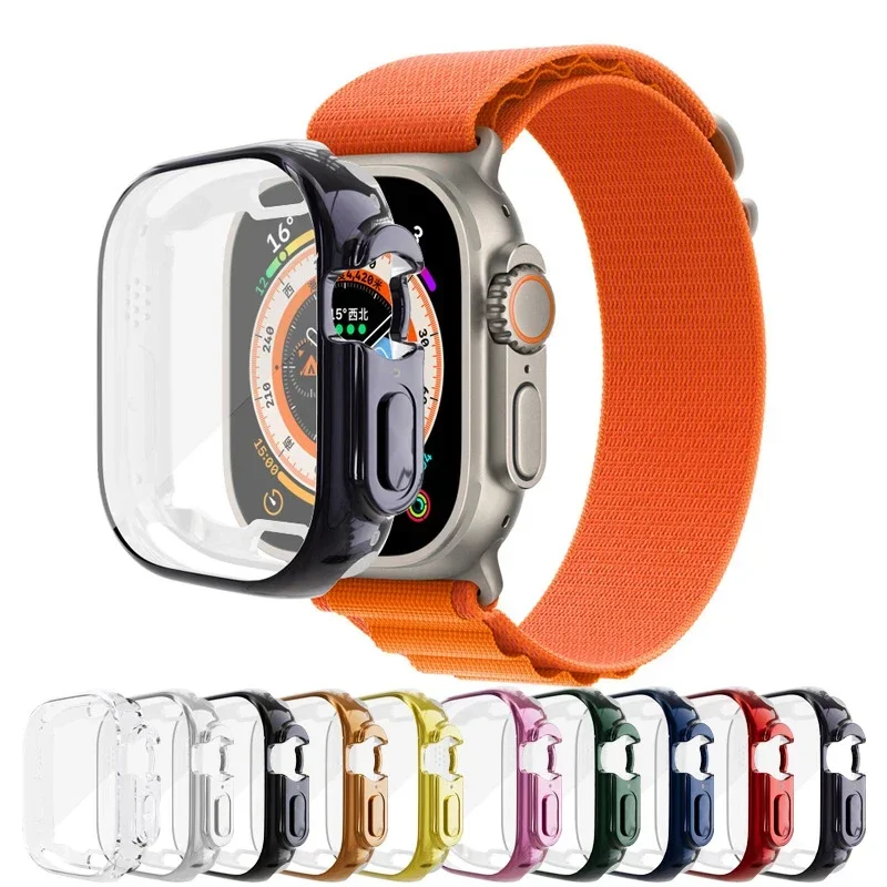 Screen Protector Voor Apple Watch Case Ultra 49Mm Accessoires Anti-Kras Schokbestendig Shell 49 Tpu Volledige Cover Apple Watch Ultra 2