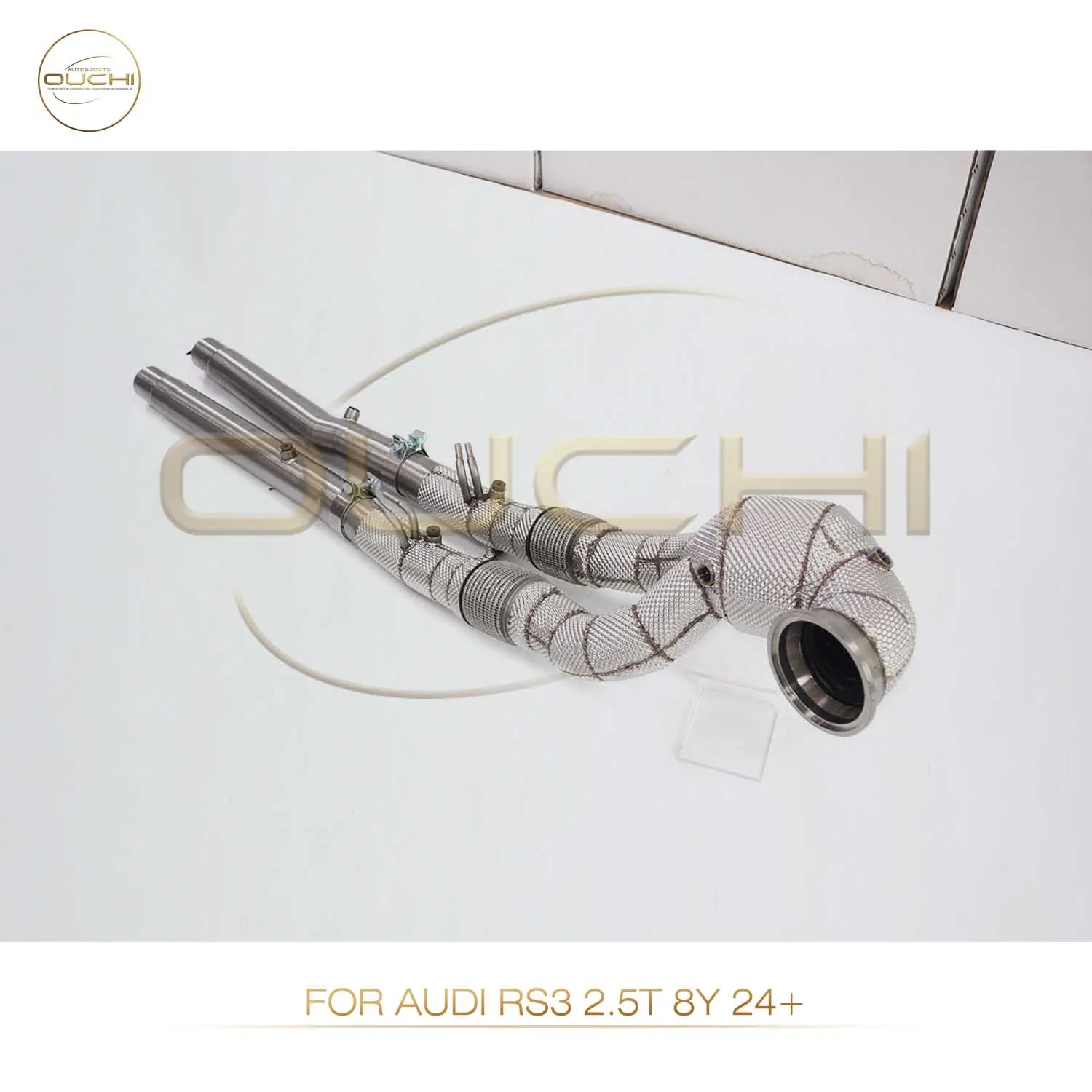 

Резонаторная труба Ouchi Race Catless Downpipe для Audi RS3 8Y 2.5T с теплозащитным экраном