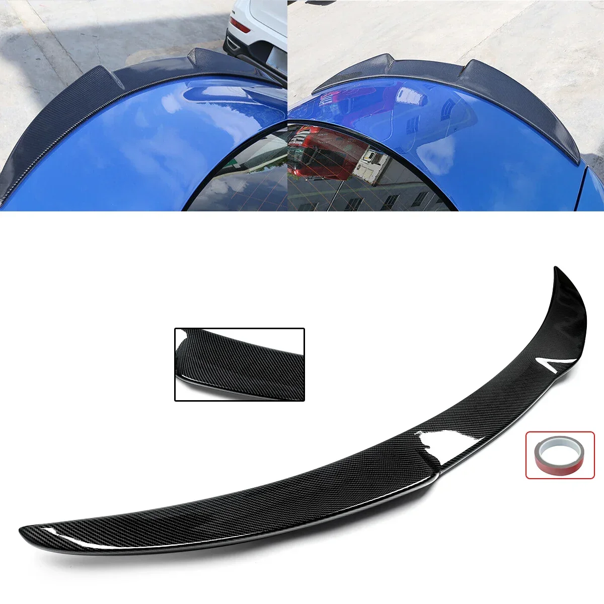 For Alfa Romeo Giulia Carbon Fiber Look Rear Spoiler Wing Lip Quadrifoglio 17-22