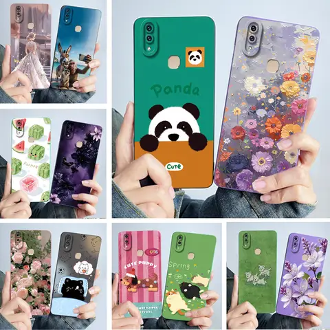 Case For Vivo V9 V 9 Youth Y85 Z1i Z1 Lite 1851 1723 1726 1727 Panda Sweet Girls Cats Silicone Soft Back Cover Protective Casing
