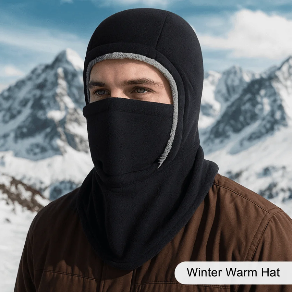 Neck Protection Balaclava Cycling Cap Fleece Thermal Warm Hat Mask Cold-proof Thicken Ski Windproof Cap Winter
