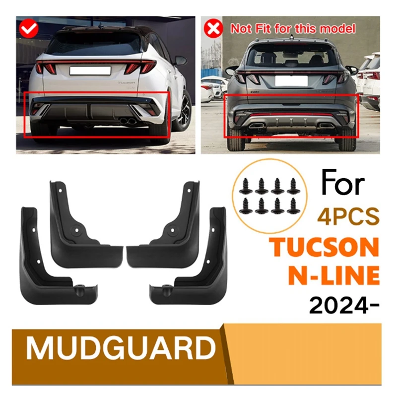 

Car Mud Flaps Fender Mud Guard Flap Splash Flaps Accessories For Hyundai Tucson N-Line 2024