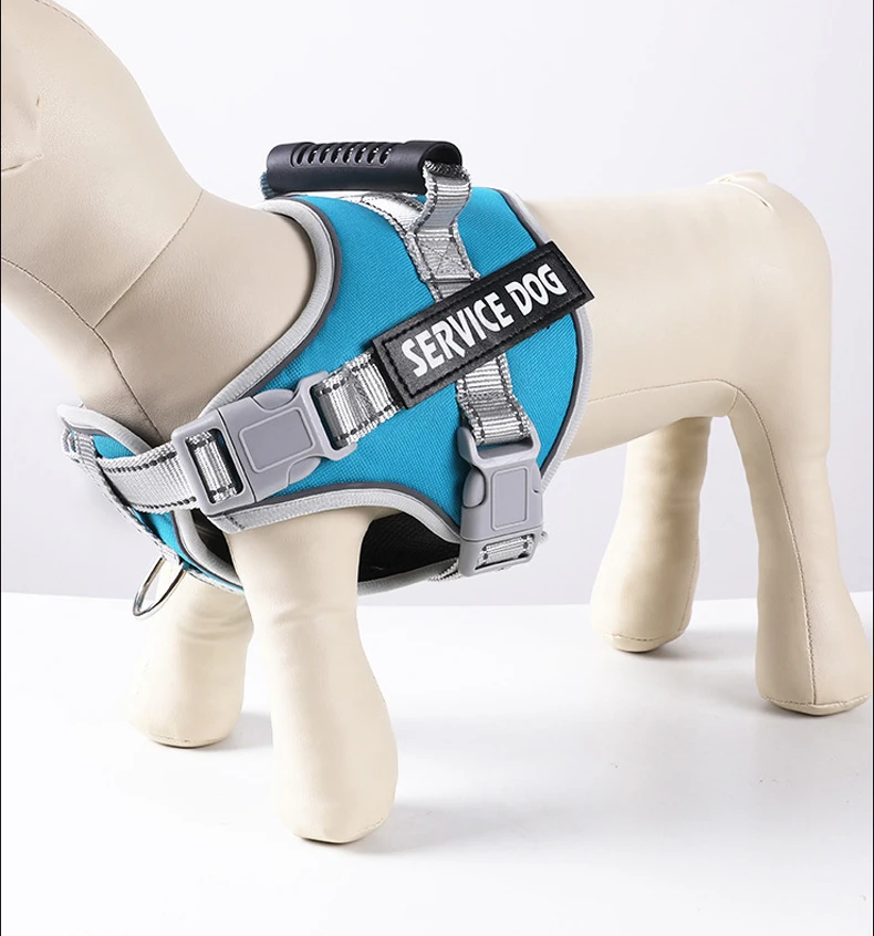 Personalized Name Dog Harness Adjustable Golden Retriever Labrador Dog Harness Reflective for Large Dogs Dog Walking Accessories