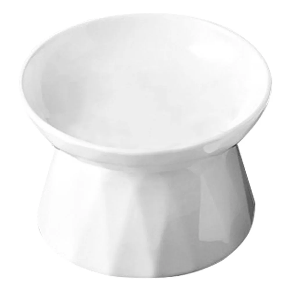 

Elevated Cat Bowl 12Oz Ceramic Raised Food Bowl for Cats Smooth Easy Clean Pet Feeding Dish Comfortable Ergonomic Design