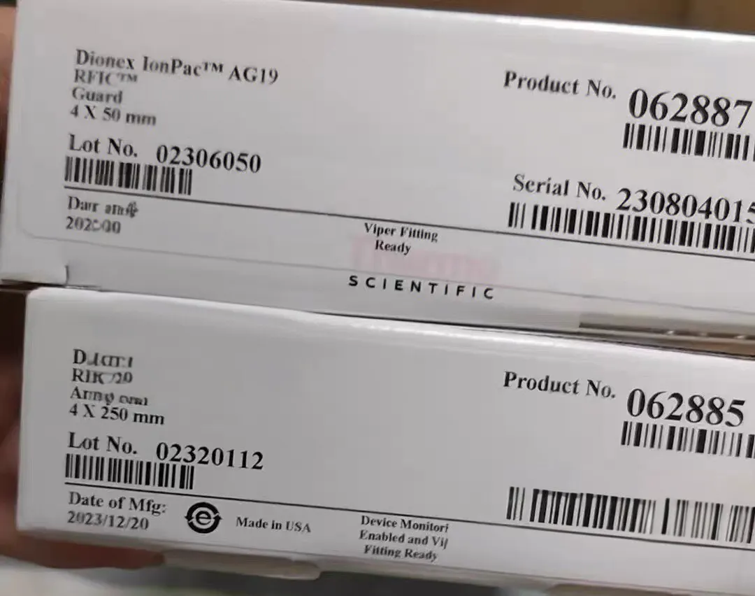 Thermo Fisher anion chromatography column AS19 + AG19 set, item number 062885, 062887,