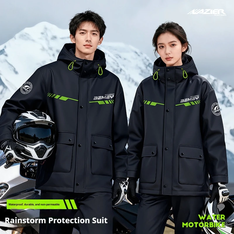 Waterproof Electric Bicycle Riding Raincoat Full Body Storm Proof Special Split Design Motorcycle Riders Cycling Protection