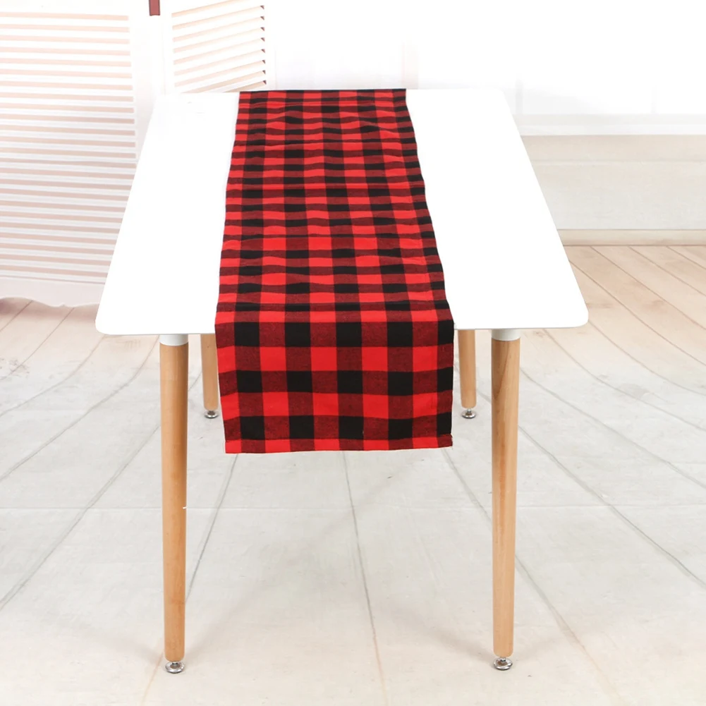

Розничные рождественские салфетки, красные, черные клетчатые салфетки, двусторонние термостойкие коврики Санта-Клауса для рождественского украшения дома
