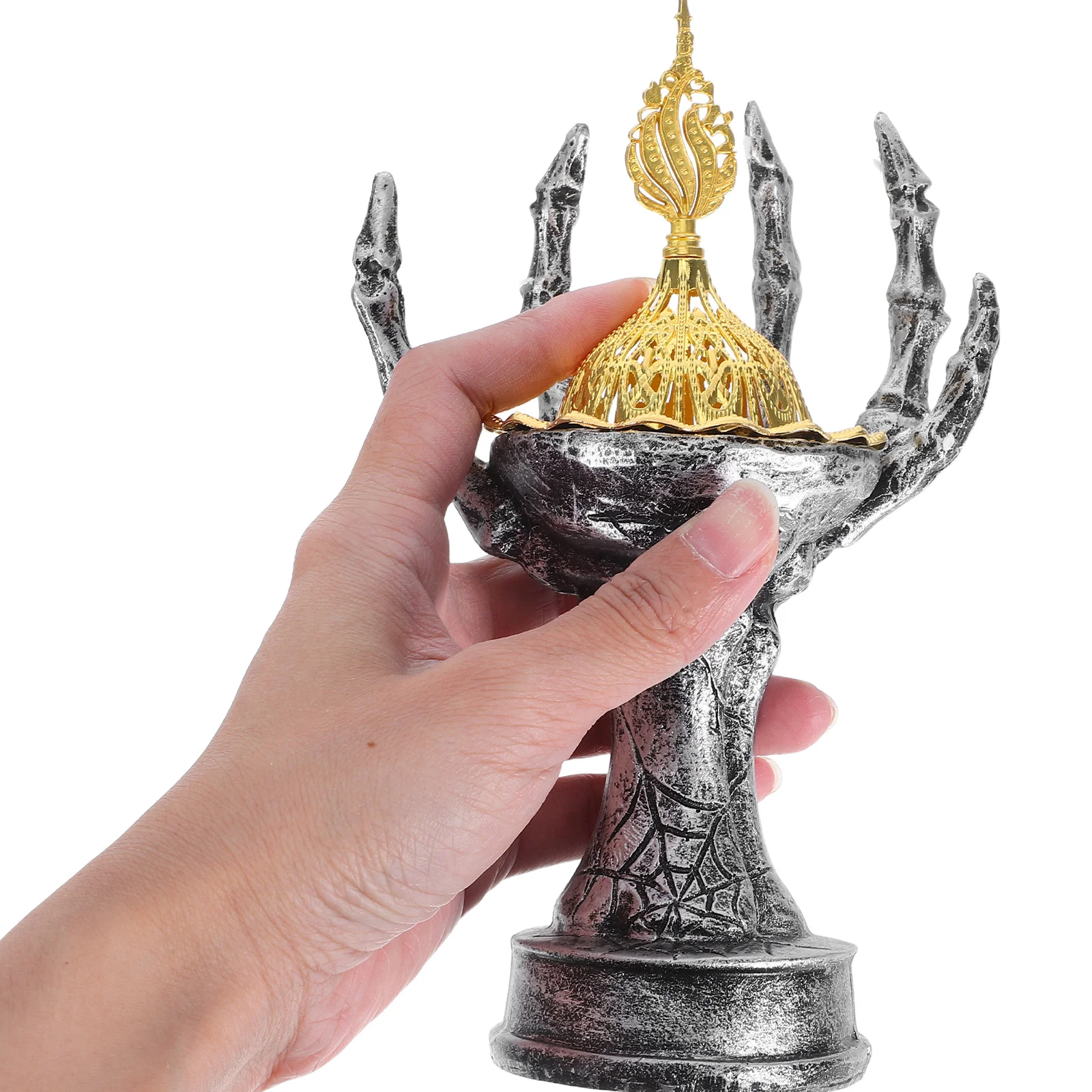 

Ghost Claw Incense Burner Aromatherapy Bedroom Decor Props Censer Halloween Decorations Coil Bowl Resin Office