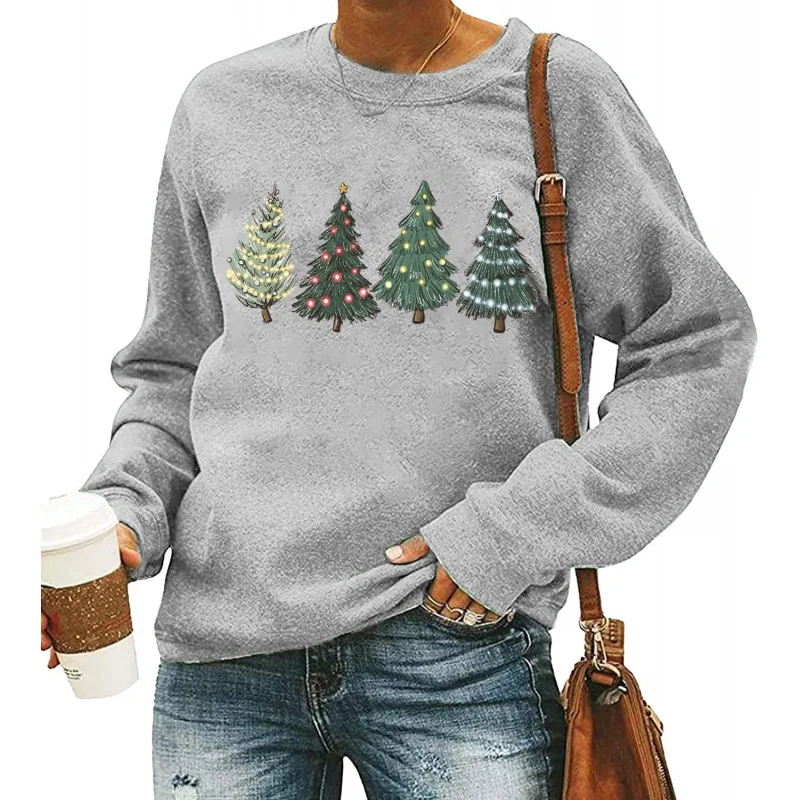 Christmas Tree Sportswear Women's Cute Pattern Top