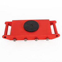 12T Machinery Moving Skate 8 PU Rollers Heavy Duty Mover 360° Rotatable Industrial Load Moving Skate Dolly