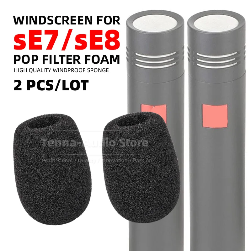 Voor Se 7 8 Elektronica SE7 SE8 Microfoon Voorruit Pop Filter Voorruit Ruis Spons Mic Foam Winddicht Cover Shield