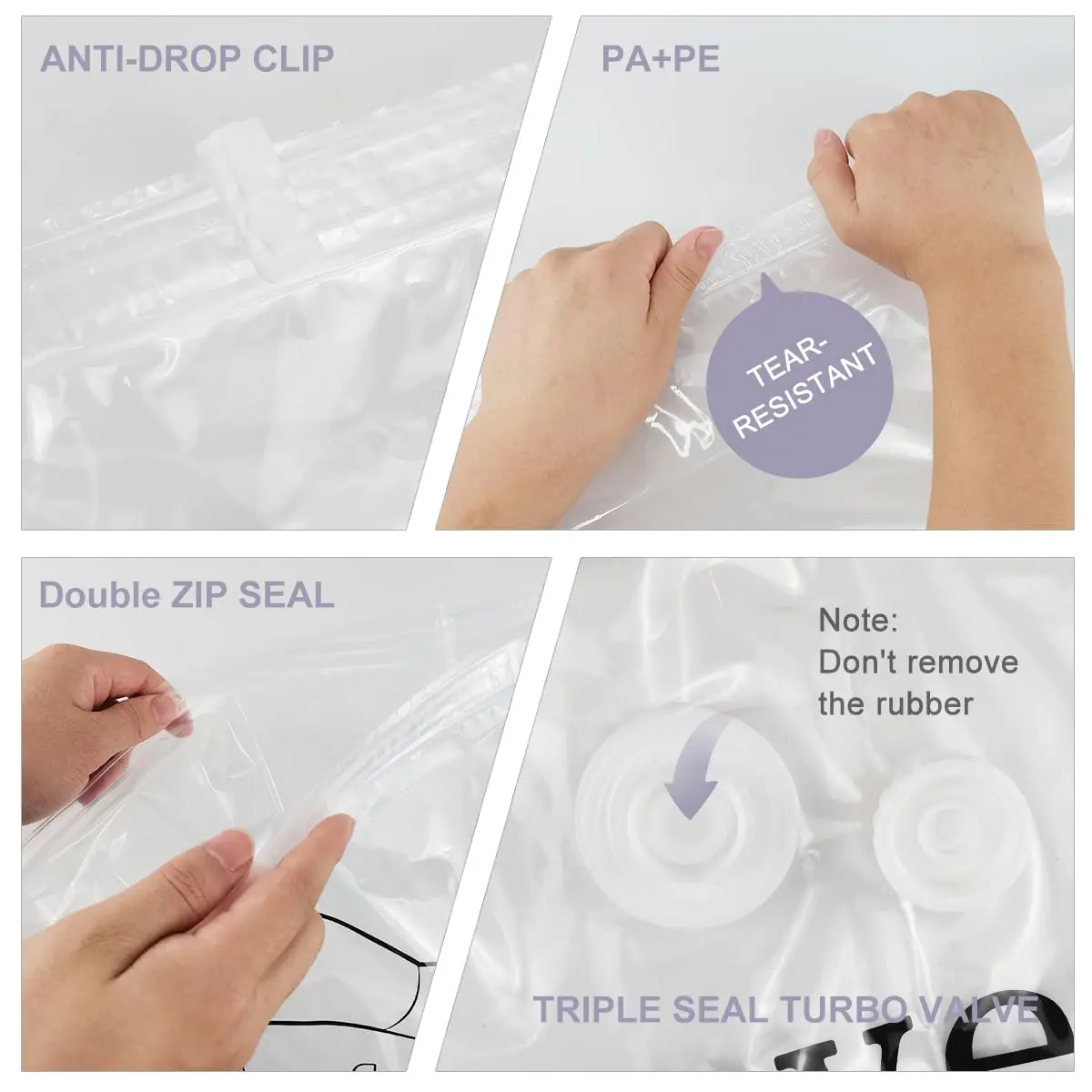 Hanging Vacuum Space Saver Bags Closet Organizer Storage Bags, Vacuum Seal Clear Bags for Clothes, Suits, Dress Or Jacke image 4