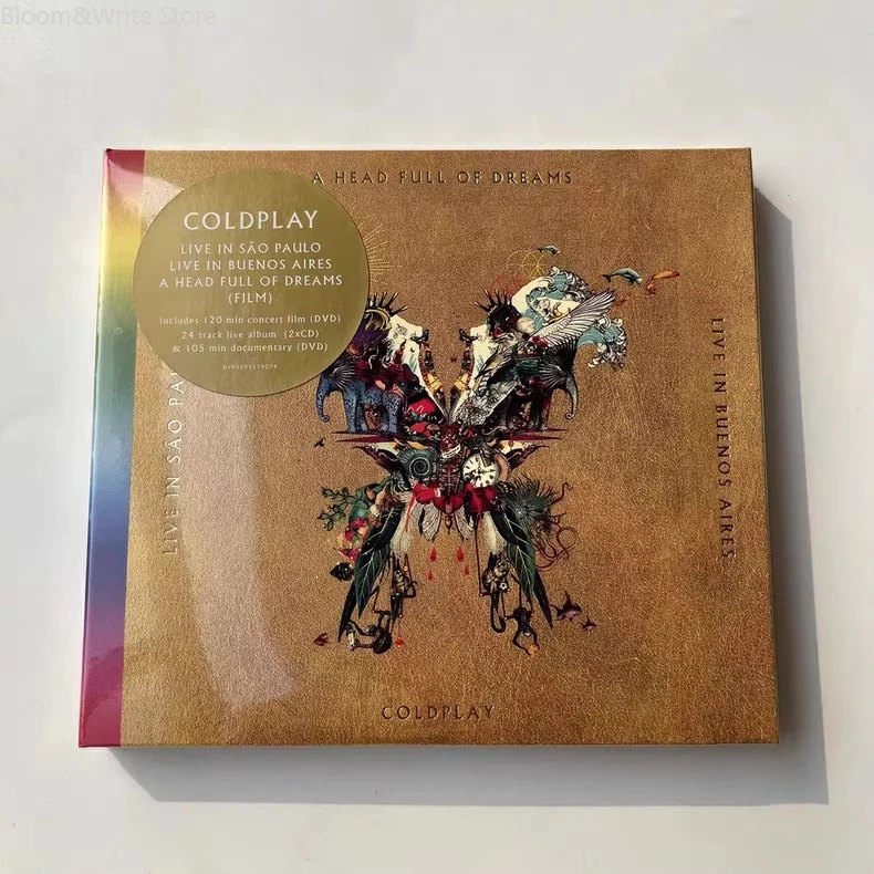 Classic British Rock Bands Cold-play《A Head Full of Dreams》Live in São Paulo & Buenos Aires 2CD+DVD Deluxe Version Music Gifts