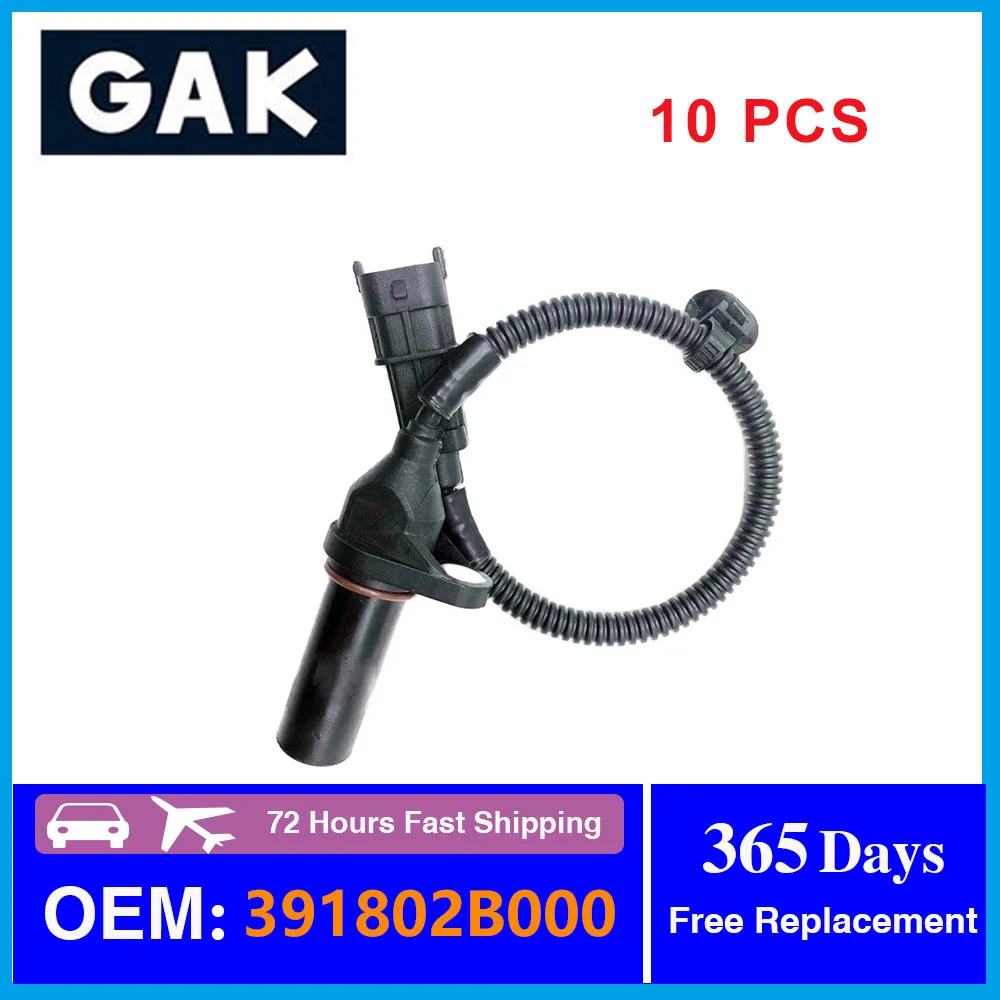 

GAK 10 PCS crankshaft position sensor for hyundai Elantra Sonata Santa fe for kia Optima Forte Rio 391802B000 39180-2B000