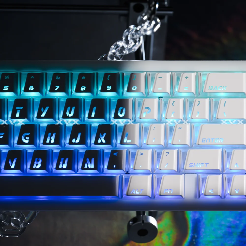 XVX Prism Keycap Cherry Highly Transparent Front Legends Large Character ABS PC Double Shot Magnetic Switch Mechanical Keycaps view 2