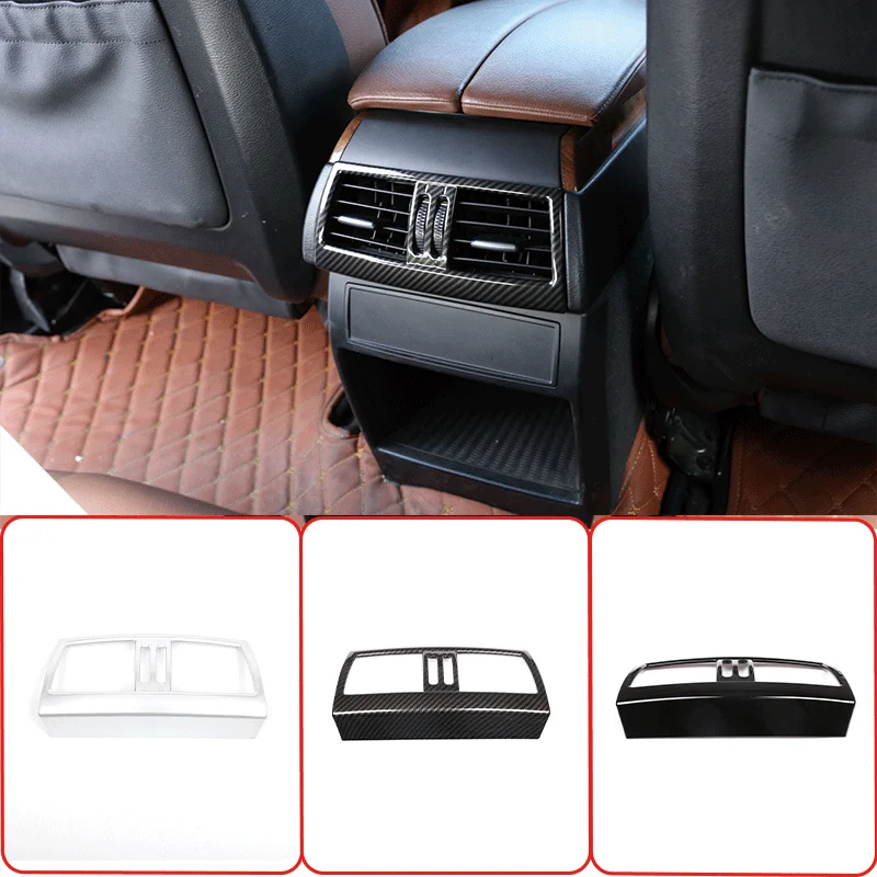 

Для 2008-2013 BMW X5 X6 E70 E71 ABS углеродное волокно автомобильный Стайлинг задний кондиционер Выходная рамка наклейка автомобильные аксессуары для интерьера