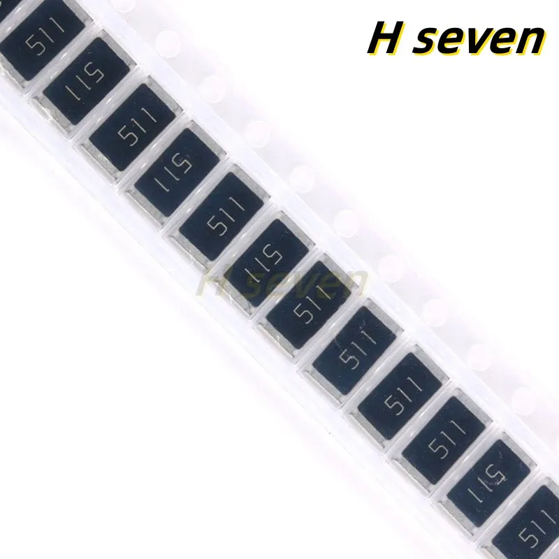 50ชิ้นตัวต้านทานชิป SMD 2512 1วัตต์510R ความต้านทาน510โอห์ม511 5%