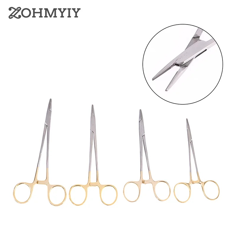 

1PC Dental Needle Holder Plier TC Head German Reusable Stainless Steel Gold Plated Handle Orthodontic Forcep Surgical Instrument