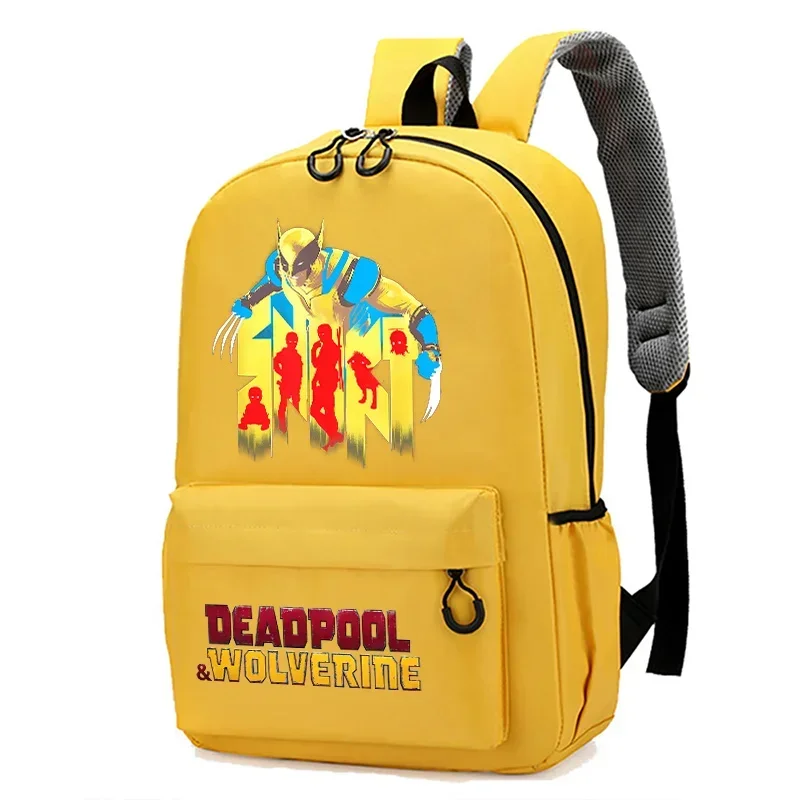 Deadpool Wolverine Backpack for Boys Cool Schoolbag Marvels Primary High Bagpack Large Capacity Zipper Casual Children Backpacks