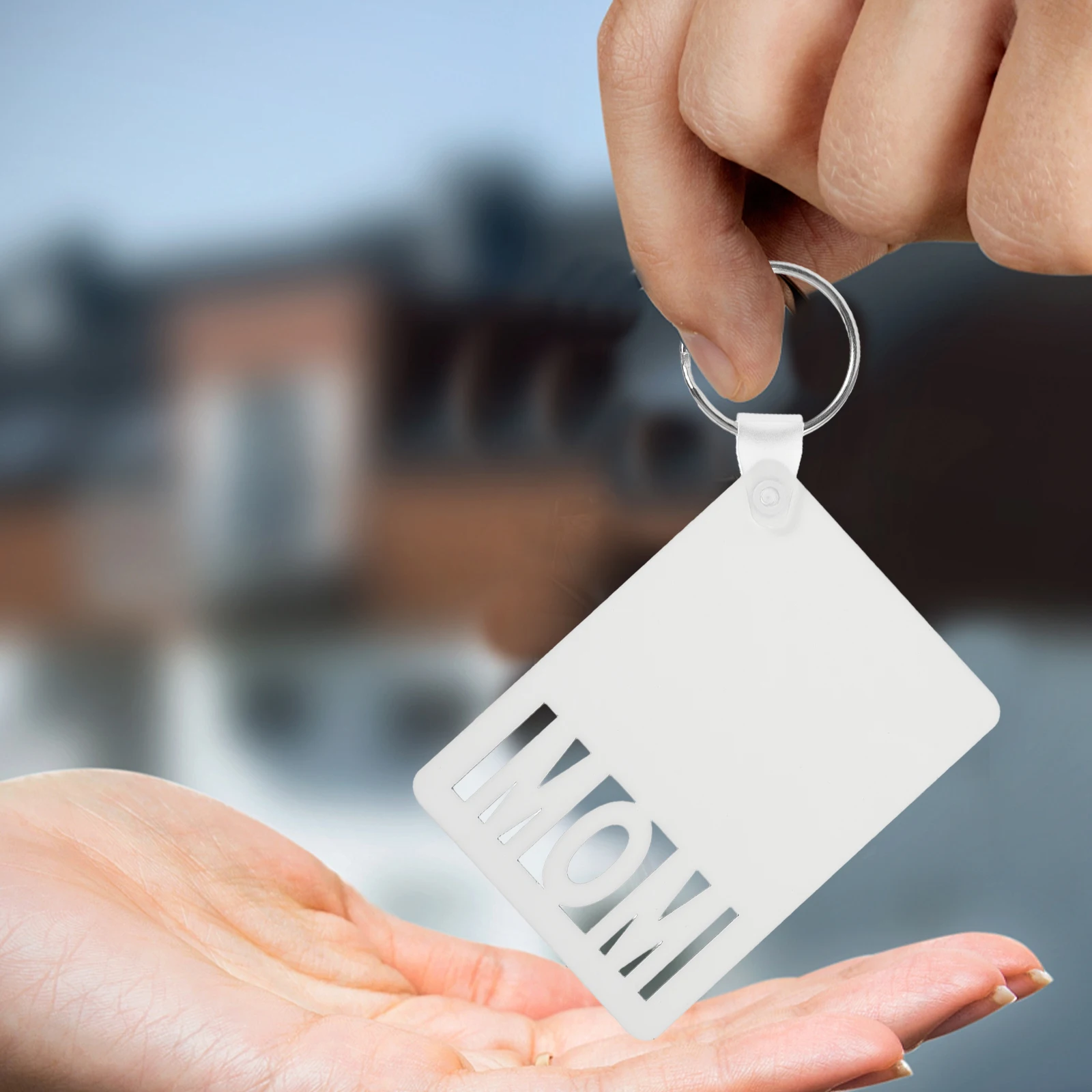 

6 Pcs Blank Keychain Souvenirs Blanks Metal Keychains Mother Accessories Keyring