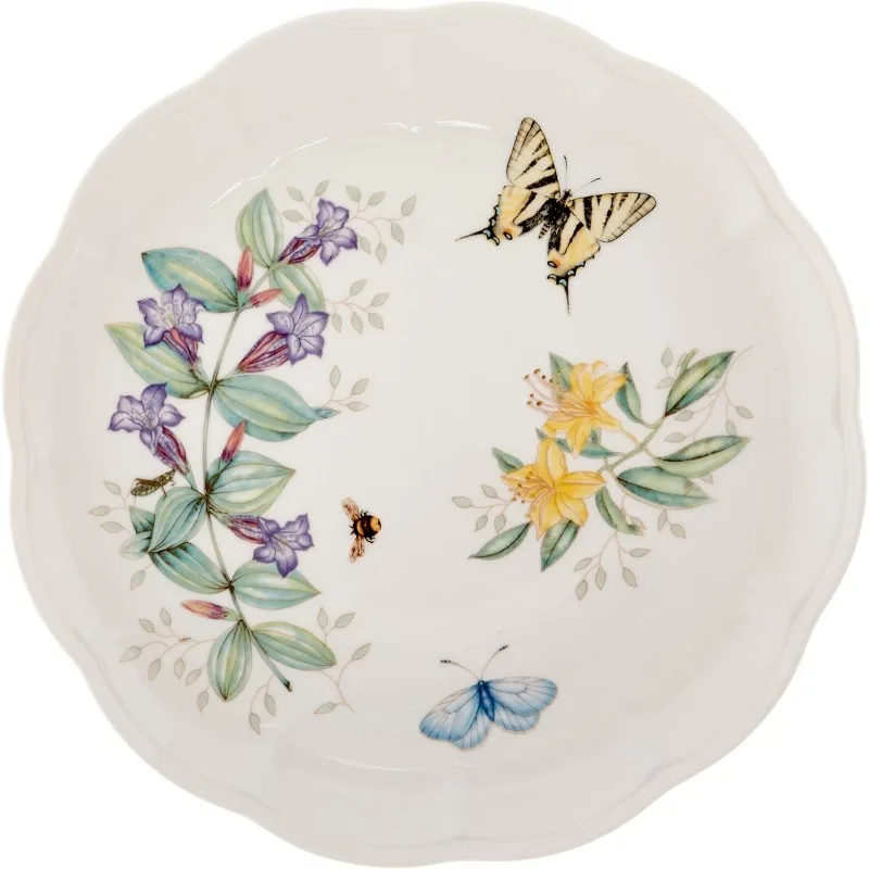 Imagem -05 - Butterfly Meadow Dinnerware Grupo Branco 18 Pcs