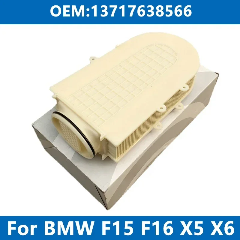 

Car Air Filter Cleaner Element 13717638566 For BMW X5 X6 50i XDrive F15 F16 N63B44 Engine High Flow Intake Filter 2013-2019