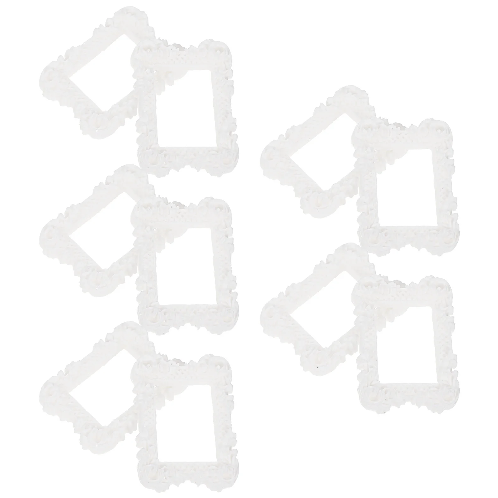 10Pcs Stylish Flatback Resin Photo Frame Charms DIY Craft Decor for Phone Case Keychain Scrapbooking Cellphone Ornament