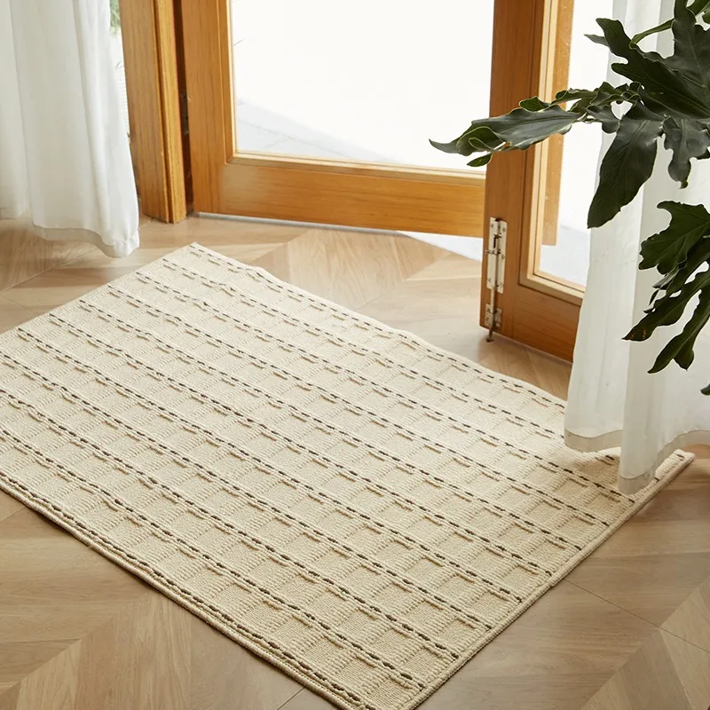 Non Slip Entrance Mat with Shoe Changing Area Durable Water Absorbent Indoor Outdoor Carpet Home Hallway Bedside Coffee Table