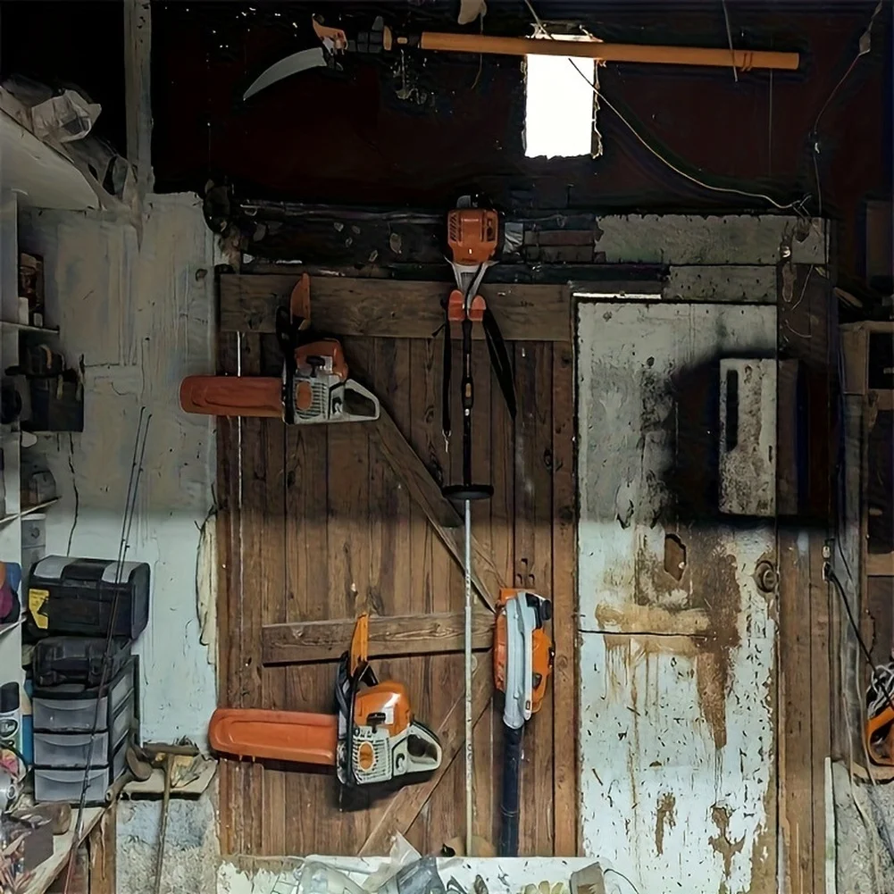 

1/2 шт. настенный кронштейн для бензопилы, сверхмощные крючки для бензопилы, настенное крепление, стойка для бензопилы, оранжевый, гаражное хранилище для бензопил