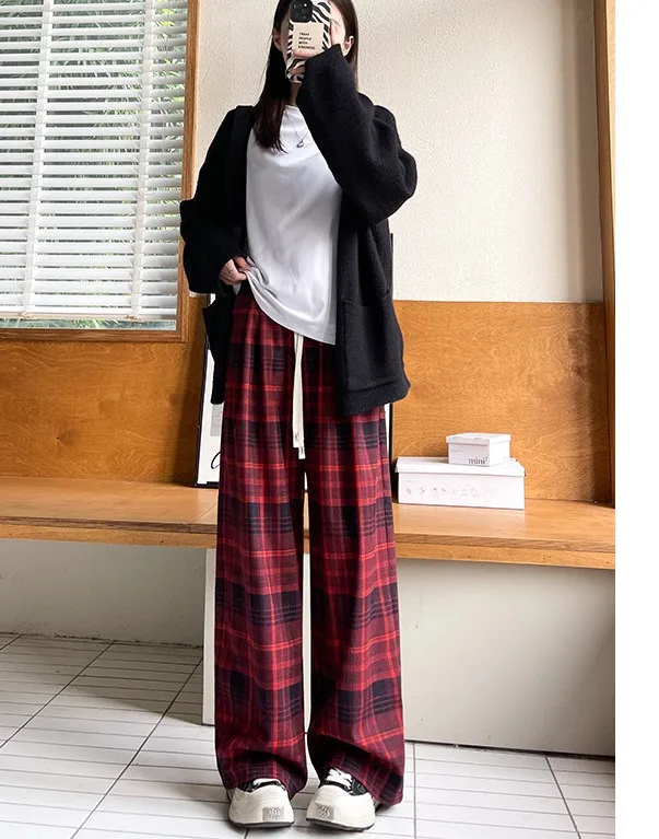 

Широкие брюки, хлопковые женские осенние вязаные спортивные штаны в рубчик, минималистичные удобные простые городские эластичные брюки для поездок на работу