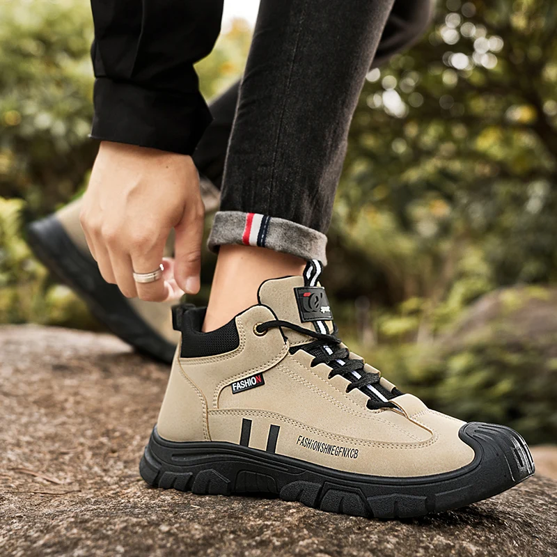 

Men Board Shoes Spring New Thick Soled Sneakers High Quality Casual Walking Anti Slip Comfortable Outdoor Fashion Driving Shoes