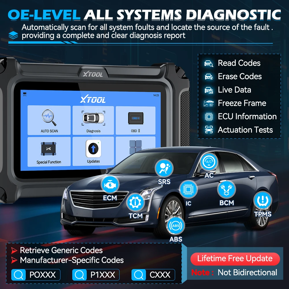 Picture 7: 2025 New D6 Universal Full System Diagnostic Tools OBB2 Scanner BMS Reset Injector Coding Machine With CAN FD/FCA