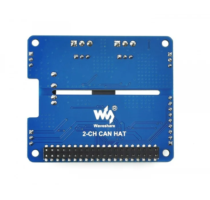 Waveshare 2-CH CAN HAT 2-Channel Isolated CAN Expansion HAT, Dual Chips Solution Multi Onboard Protection