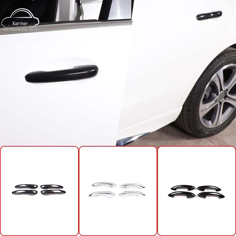 

For Mercedes-Benz C-Class W206 2022 ABS Carbon Fiber Door Handle Covers Decorative Stickers Automotive Exterior Accessories