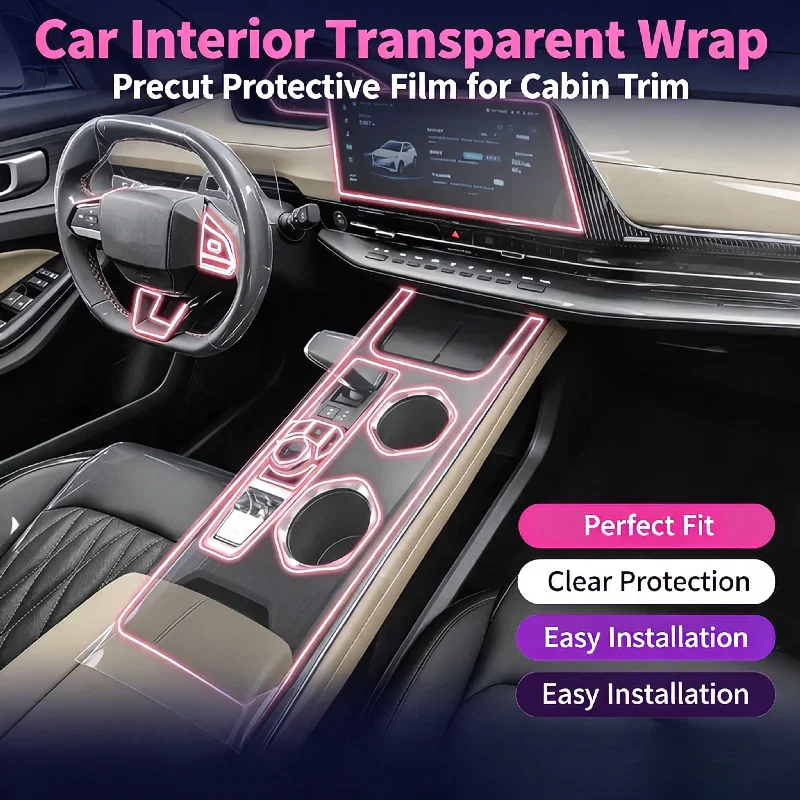 For 2022-2026 Changan CS55 Plus dedicated modification interior steering wheel instrument screen TPU protective film