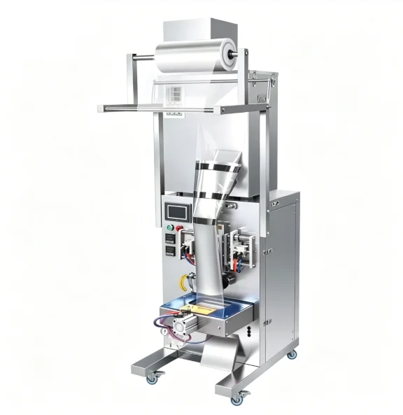 Multifunctional Automatic Pneumatic Vertical Packing Machine 5g-500g Back Seal Granule Powder Small Business Food Packaging