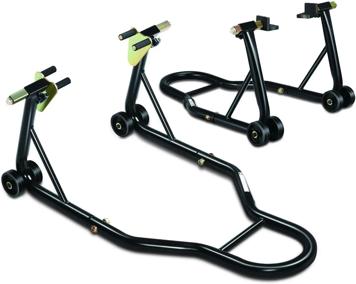 

Motorcycle Stand Lift Universal Paddock Lift Stand 880 Capacity Front Wheel Fork Stand Rear Wheel Swingarm Spool Stand for Suzuk