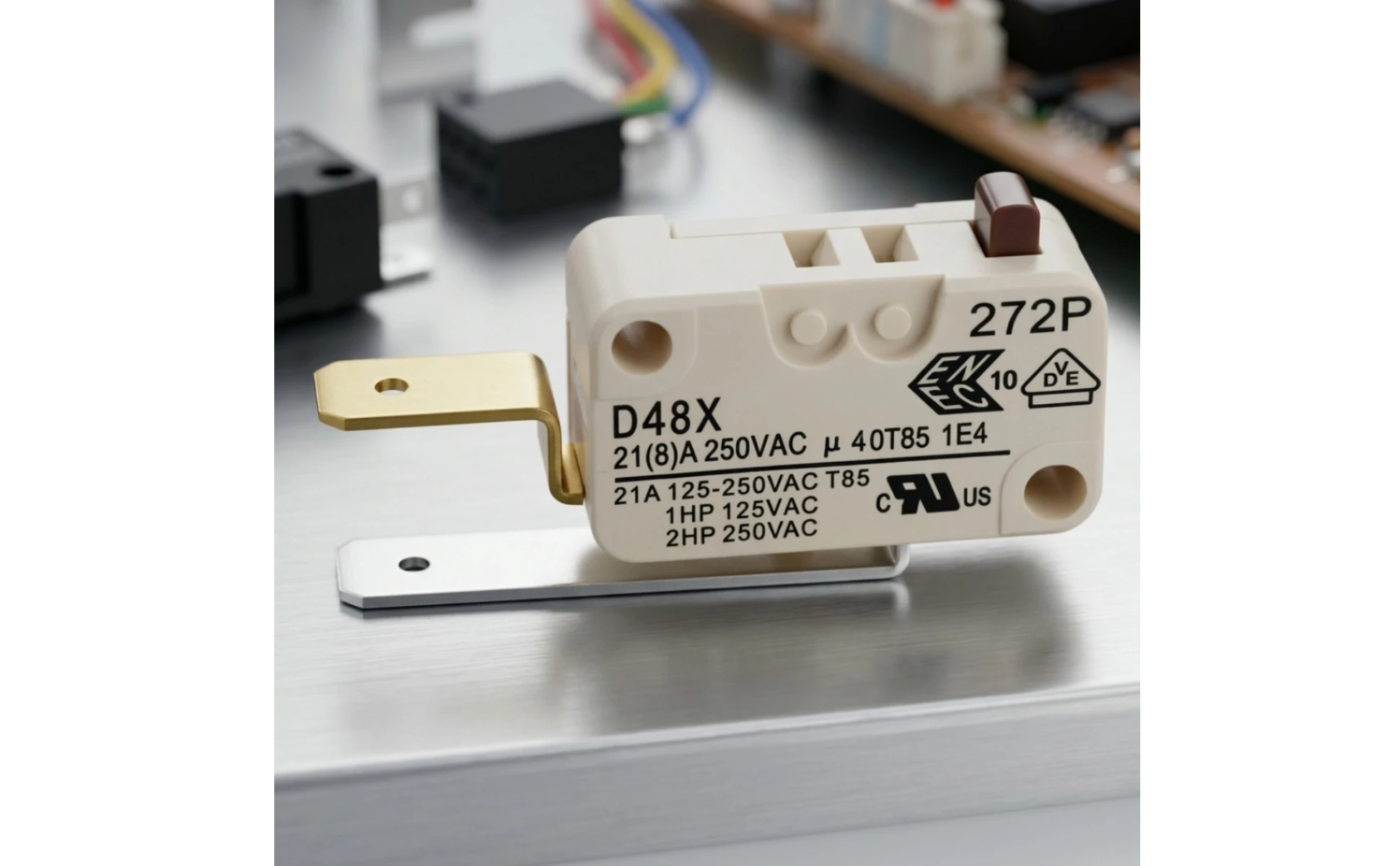 Microswitch with Actuator Compact Rectangular Microswitch Limit Switch Snap Action Mechanical for Technicians, Control Panels Microswitch with Actuator Compact Rectangular Microswitch Limit Switch Snap Action Mechanical for Technicians, Control Panels