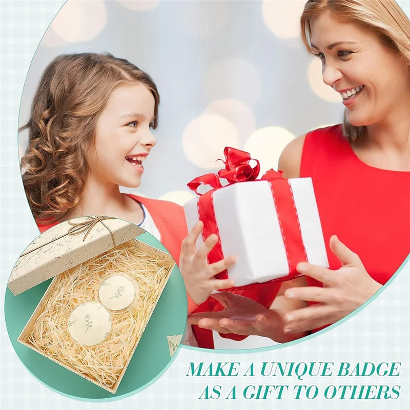 Upgraded 3 Inch DIY Button Pins Acrylic Button Pin Back Buttons For School Projects 25Pcs