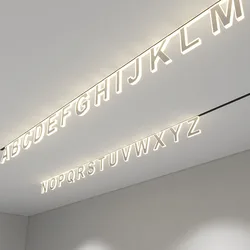 Modern Recessed Letter Magnetic Track Lights LED Lamp Magnetic Rail Ceiling System Indoor Track Lighting Spot Rail Spotlights