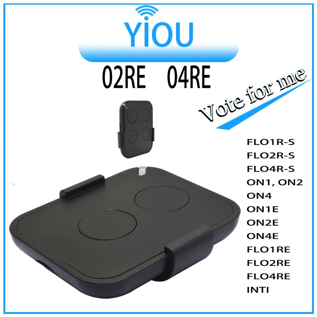 

YIOU Era Flor (FL02RE) Garage Door Remote Control Compatible for 433Mhz Rolling Code ON2 ON4 ON2E ON4E FLO2R-S FLO4R