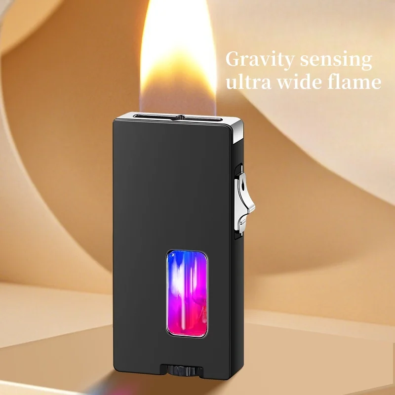 

Swing Open Flame Gravity Sensing Inflatable Lighter Zinc Alloy Material Type-C Fast Charging Inflatable Electric 2-in-1 Lighter